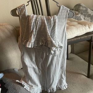 Stripped ruffle pj set